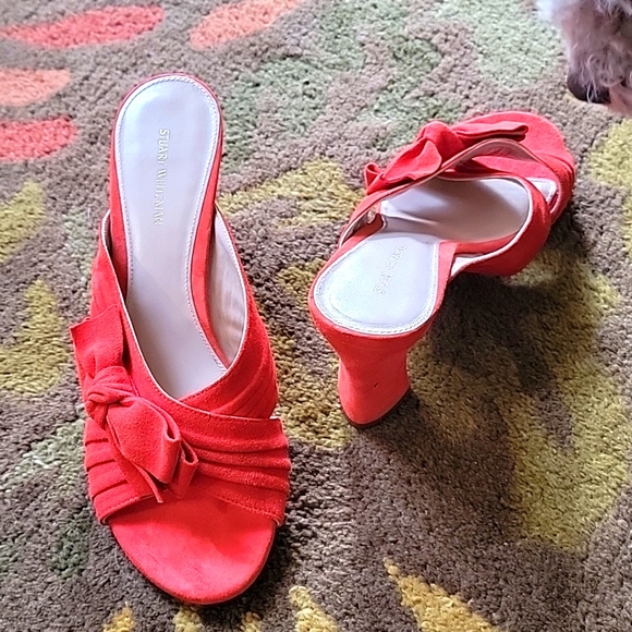 Gorgeous Orange suede slides 9M - Picture 1 of 5